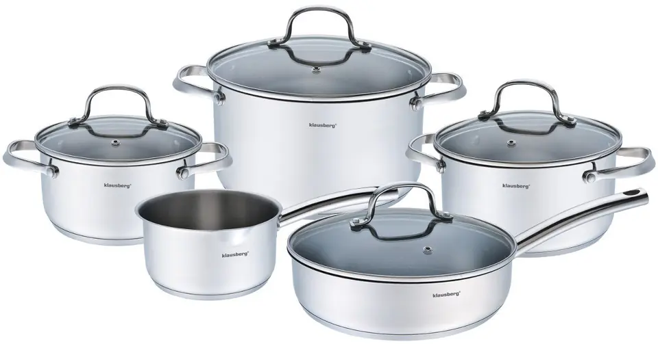 SET OF POTS 9 ELEM. KLAUSBERG KB-7215 STAL 18/10 at Wasserman.eu