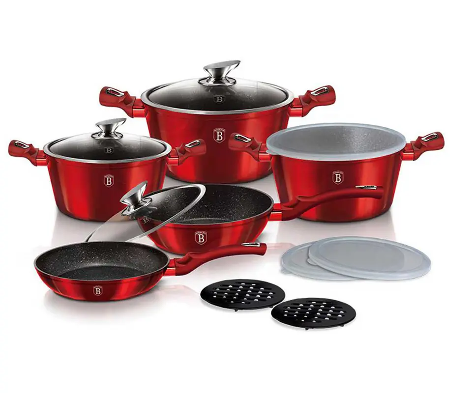 SET OF POTS BERLINGER HAUS BH-7030 BURGUNDY at Wasserman.eu