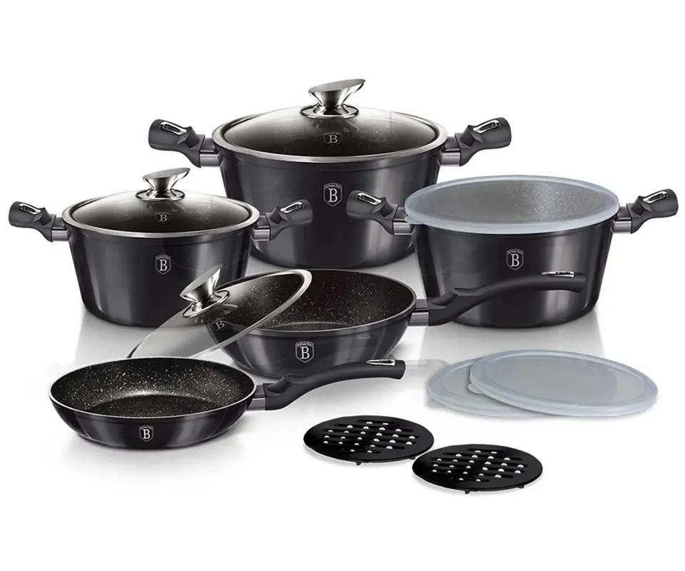 ⁨BERLINGERHAUS BH-6886 CARBON PRO POT SET⁩ at Wasserman.eu