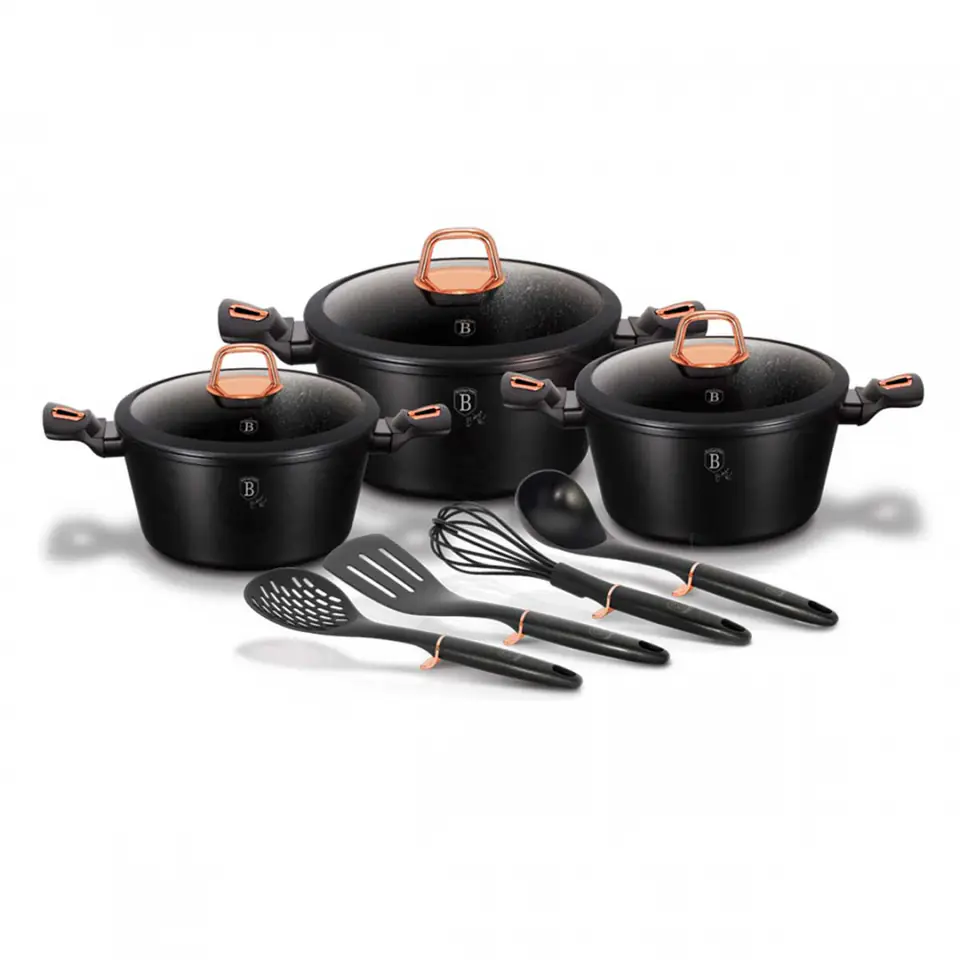 GRANITE POT SET BERLINGER HAUS BH-6154 BLACK ROSE at Wasserman.eu