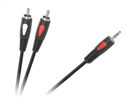 ⁨KPO4004-5.0 Kabel wtyk jack 3.5-2RCA 5.0m Cabletech Eco-Line⁩ w sklepie Wasserman.eu