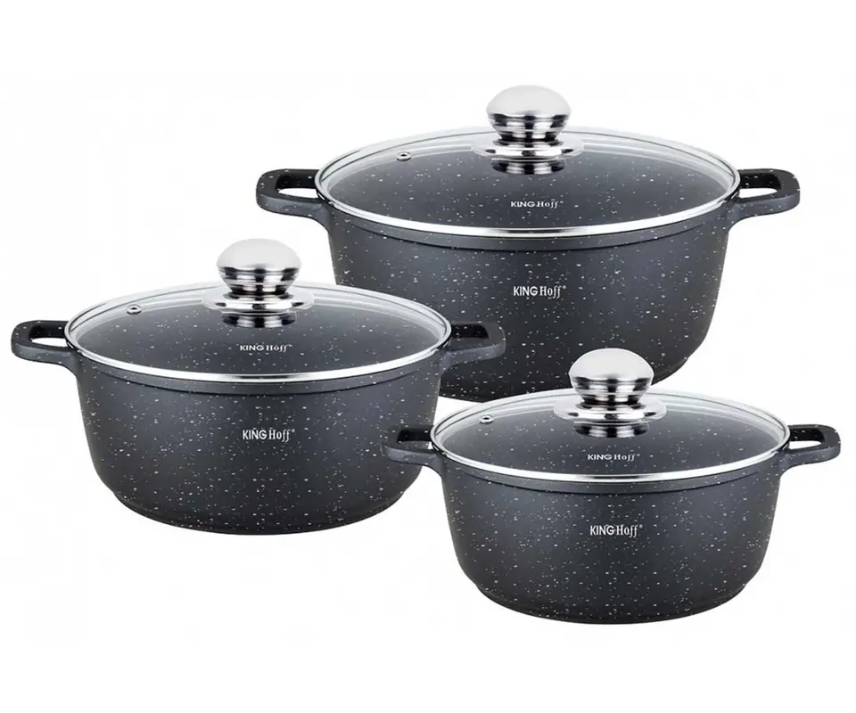 SET OF MARBLE POTS KINGHOFF KH-1606 at Wasserman.eu