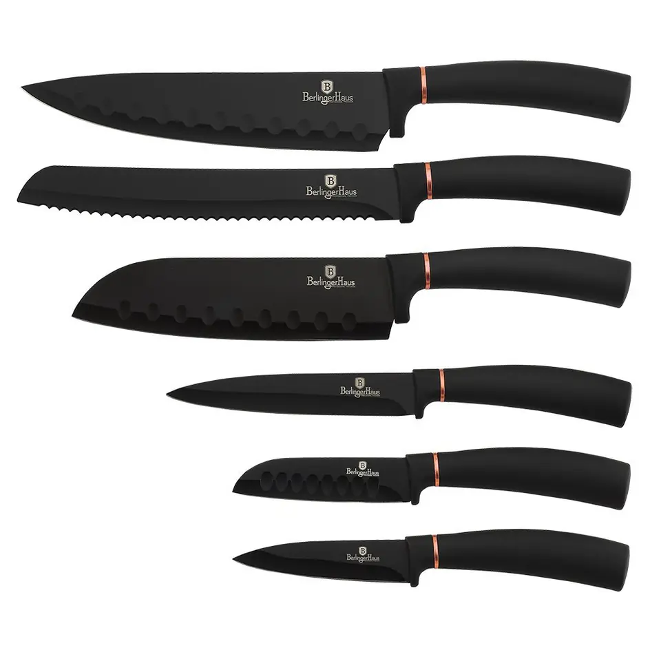 ⁨KNIFE SET BERLINGER HAUS BH-2337 BLACK ROSE⁩ at Wasserman.eu