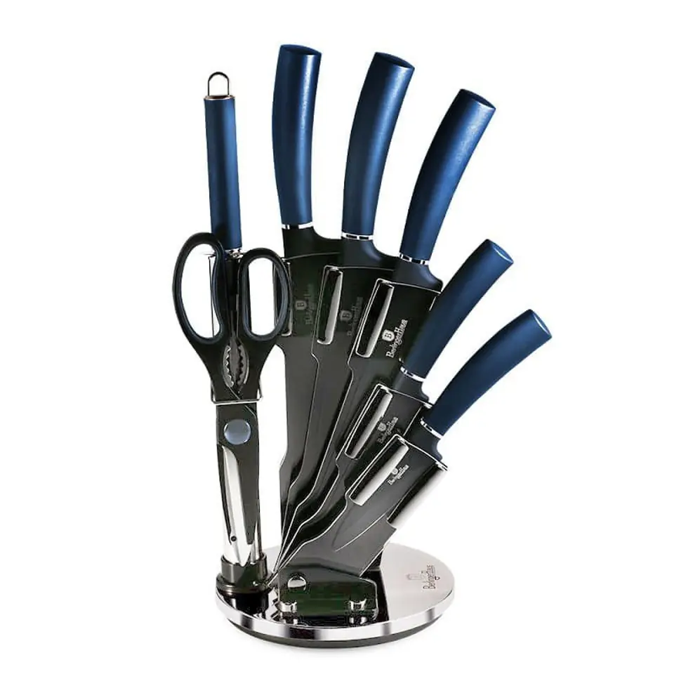 ⁨KNIFE SET BERLINGER HAUS BH-2564 AQUAMARINE IN STAND⁩ at Wasserman.eu