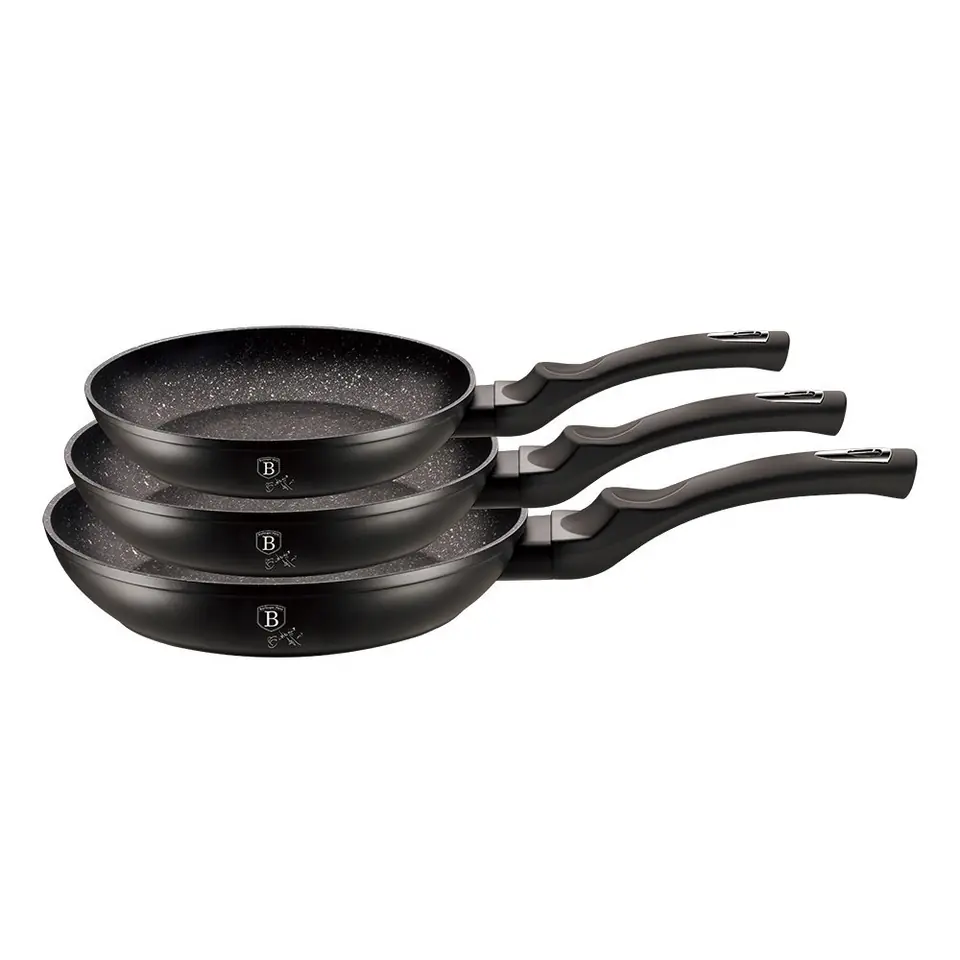 SET OF GRANITE PANS BERLINGERHAUS BLACK SILVER BH-6159 at Wasserman.eu