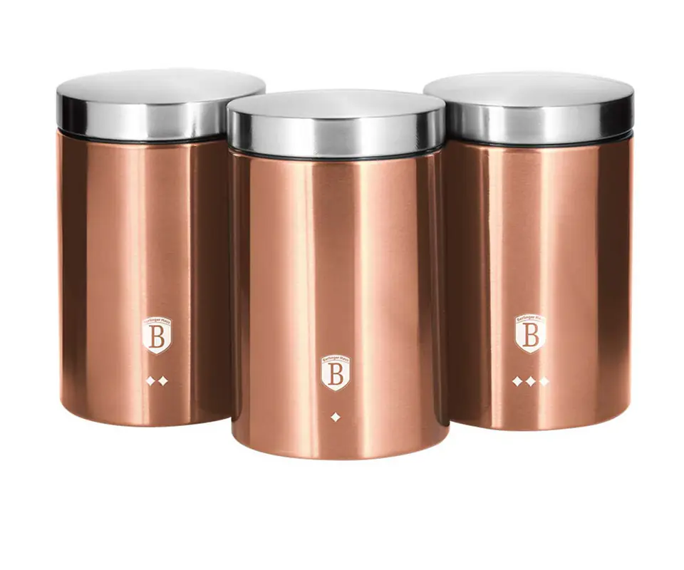 Satz mit 3 Behältern Berlinger Haus BH/1605 Metallic Line Rose Gold Edition im Wasserman.eu
