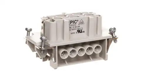 ⁨Connector insert 10P+PE female 16A 500V EPIC H-BE 10 BS 10193000⁩ at Wasserman.eu