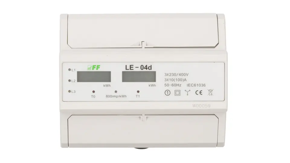 Electricity meter 3-phase 100A 230/400V with LCD display LE-04D at Wasserman.eu