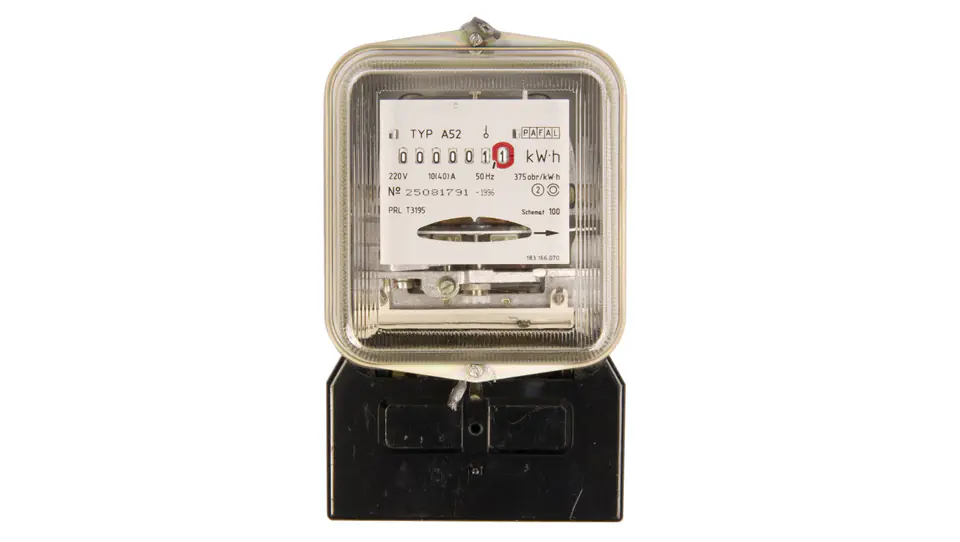 ⁨Electricity meter 1-phase A52 10/40A 220V (reconditioned / legalized)⁩ at Wasserman.eu