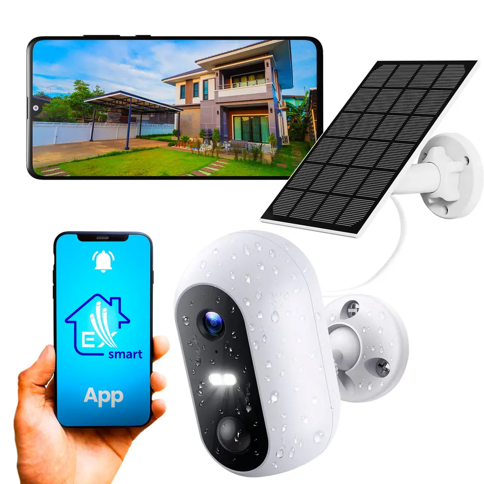 ⁨EXTRALINK SMART LIFE SolarEye 2MP OUTDOOR WIRELESS BATTERY SECURITY CAMERA + SOLAR PANEL SET - ESC-X1S⁩ w sklepie Wasserman.eu