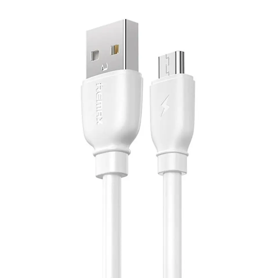 ⁨Kabel USB Micro Remax Suji Pro, 1m (biały)⁩ w sklepie Wasserman.eu