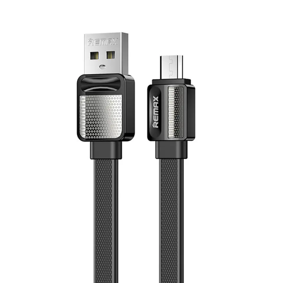 ⁨Kabel USB Micro Remax Platinum Pro, 1m (czarny)⁩ w sklepie Wasserman.eu