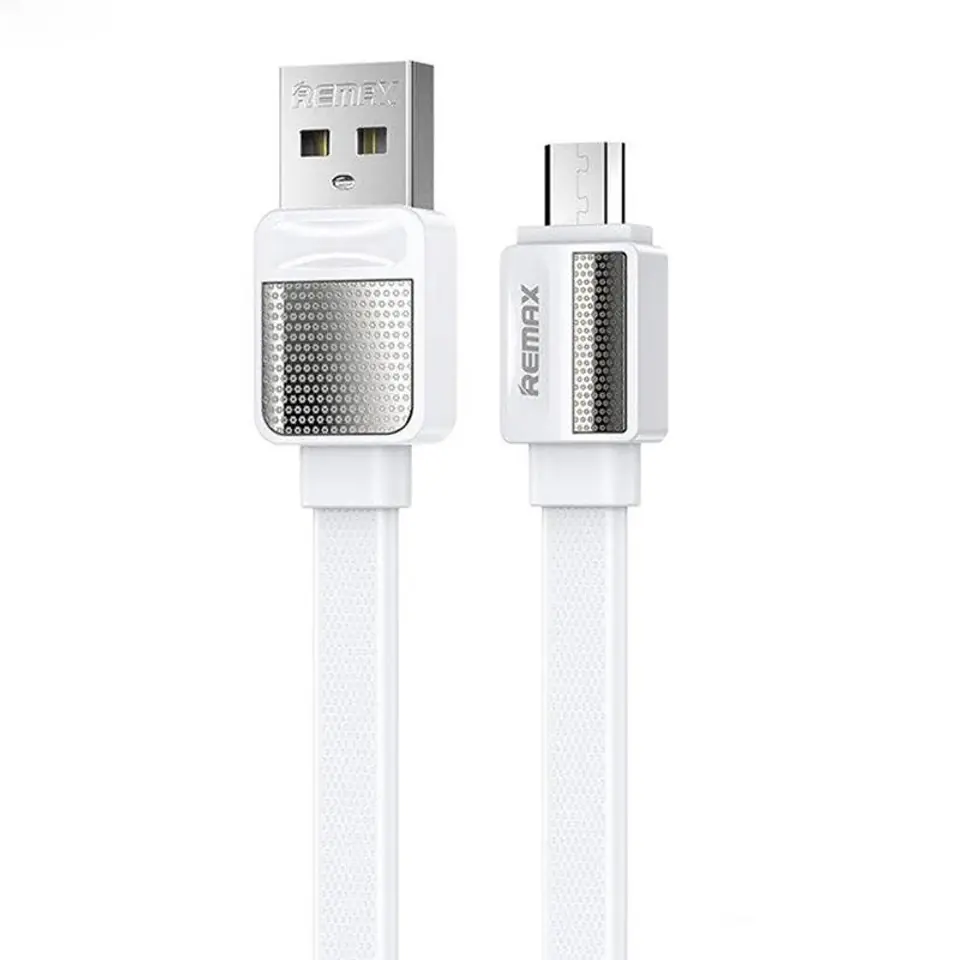 ⁨Kabel USB Micro Remax Platinum Pro, 1m (biały)⁩ w sklepie Wasserman.eu