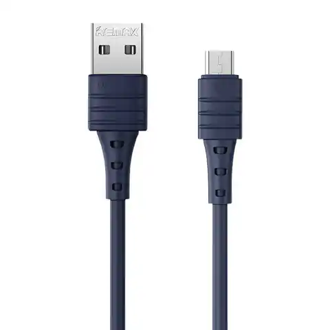 ⁨Kabel USB Micro Remax Zeron, 1m, 2.4A (niebieski)⁩ w sklepie Wasserman.eu