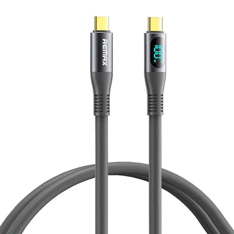 ⁨Kabel USB-C do USB-C Remax Zisee, RC-C032, 1,2m, 100W, (szary)⁩ w sklepie Wasserman.eu