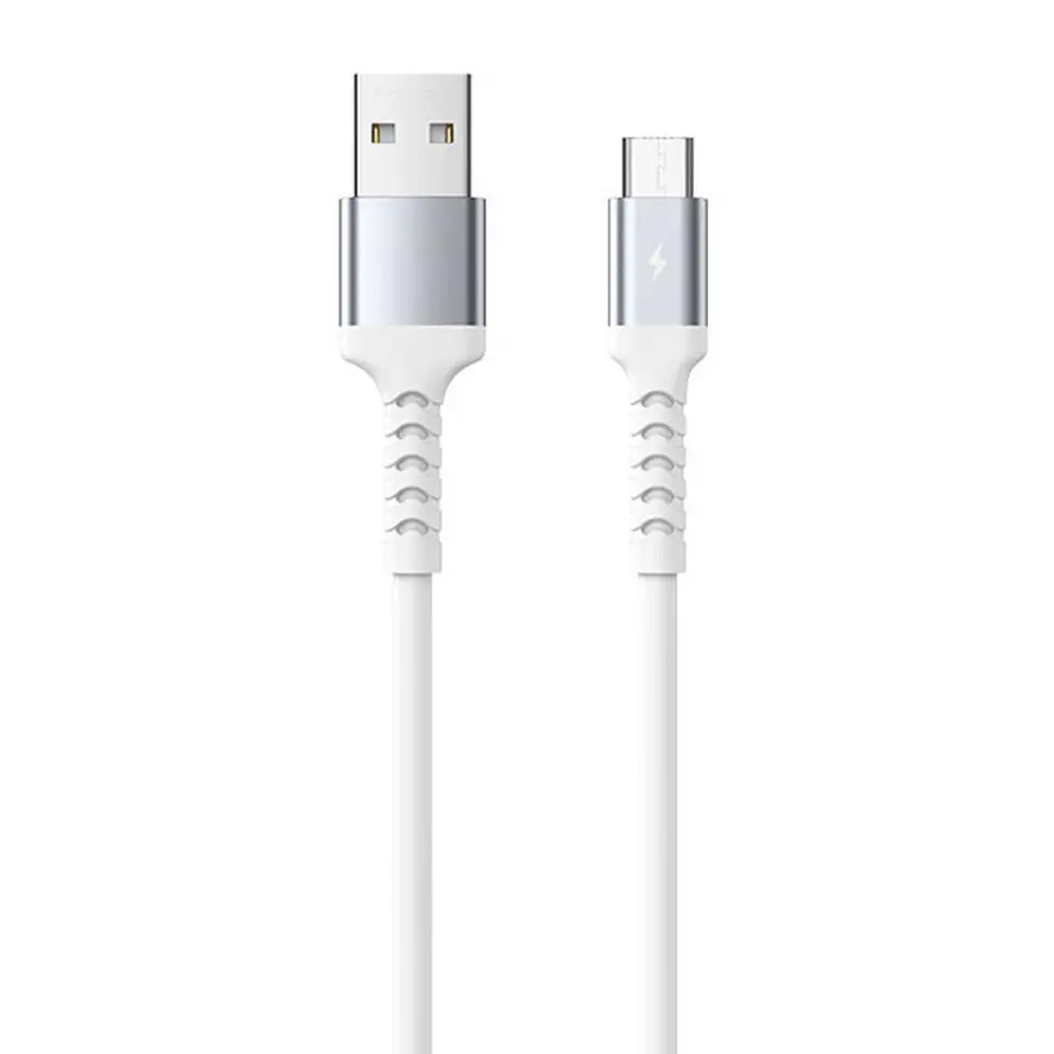 ⁨Kabel USB do micro USB Remax Kayla II, RC-C008, 1m (biały)⁩ w sklepie Wasserman.eu