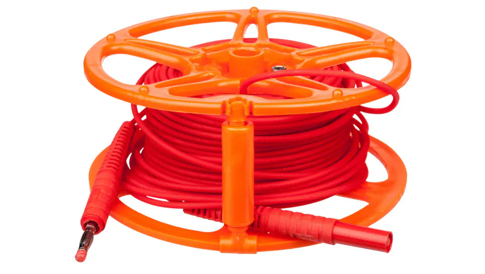 ⁨Test lead 30m red on spool /banana plugs/ WAPRZ030REBBSZ⁩ at Wasserman.eu