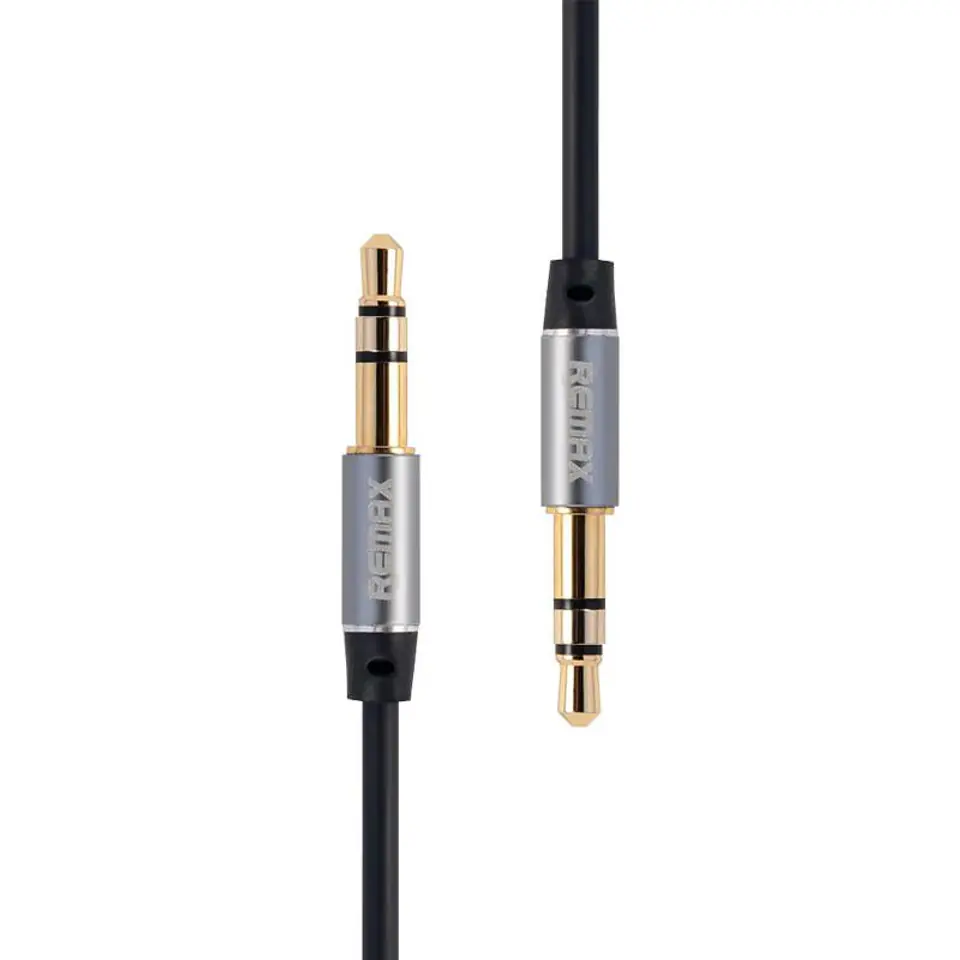 ⁨Kabel mini jack 3,5mm AUX Remax RL-L1001m (czarny)⁩ w sklepie Wasserman.eu