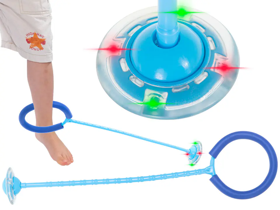 Hula hop na nogę skakanka skipper piłka świecąca migająca LED niebieska w sklepie Wasserman.eu
