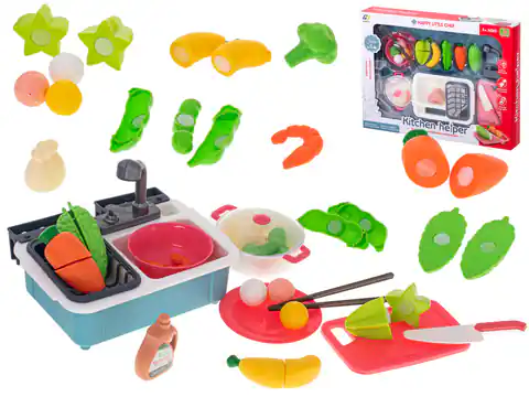 ⁨Warzywa do krojenia na rzep + zlewozmywak dla dzieci z akcesoriami⁩ w sklepie Wasserman.eu