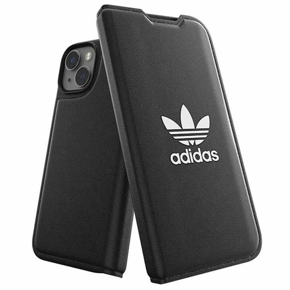 ⁨Adidas OR Booklet Case BASIC iPhone 14 6.1" czarno biały/black white 50181⁩ w sklepie Wasserman.eu