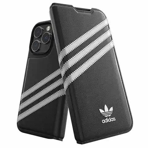 ⁨Adidas OR Booklet Case PU iPhone 14 Pro czarno biały/black white 50196⁩ w sklepie Wasserman.eu
