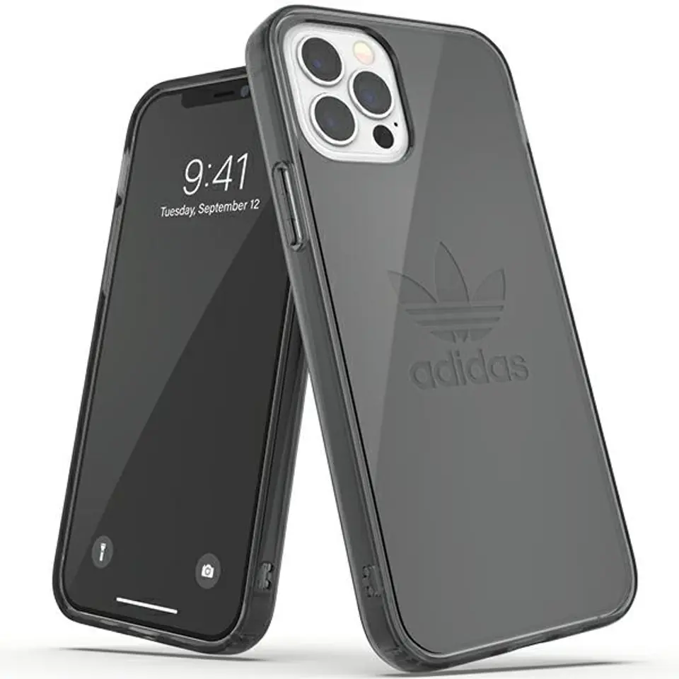 ⁨Adidas OR Protective iPhone 12/12 Pro Clear Case czarny przezroczysty/smokey black 42385⁩ w sklepie Wasserman.eu