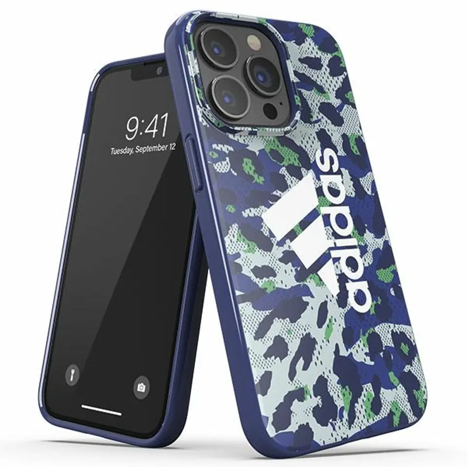 ⁨Adidas OR Snap Case Leopard iPhone 13/13 Pro 6,1" niebieski/blue 47260⁩ w sklepie Wasserman.eu