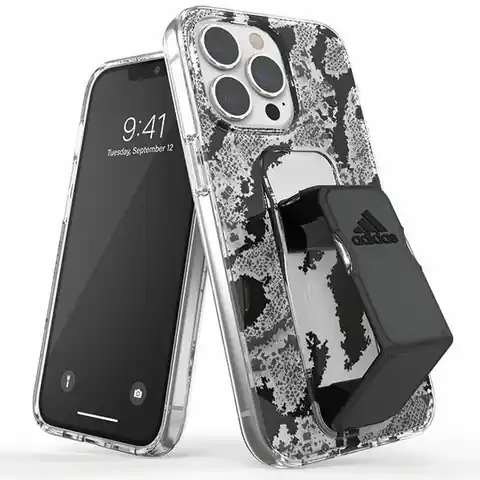 ⁨Adidas SP Clear Grip Case iPhone 13/13 Pro 6.1" czarny/black 47244⁩ w sklepie Wasserman.eu