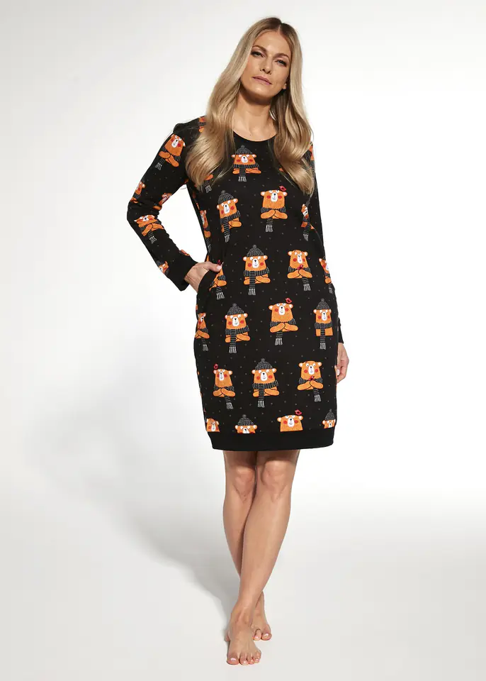 ⁨KOSZULA CORNETTE PD-652/357 BEAR 3 (kolor czarny, rozmiar M)⁩ w sklepie Wasserman.eu