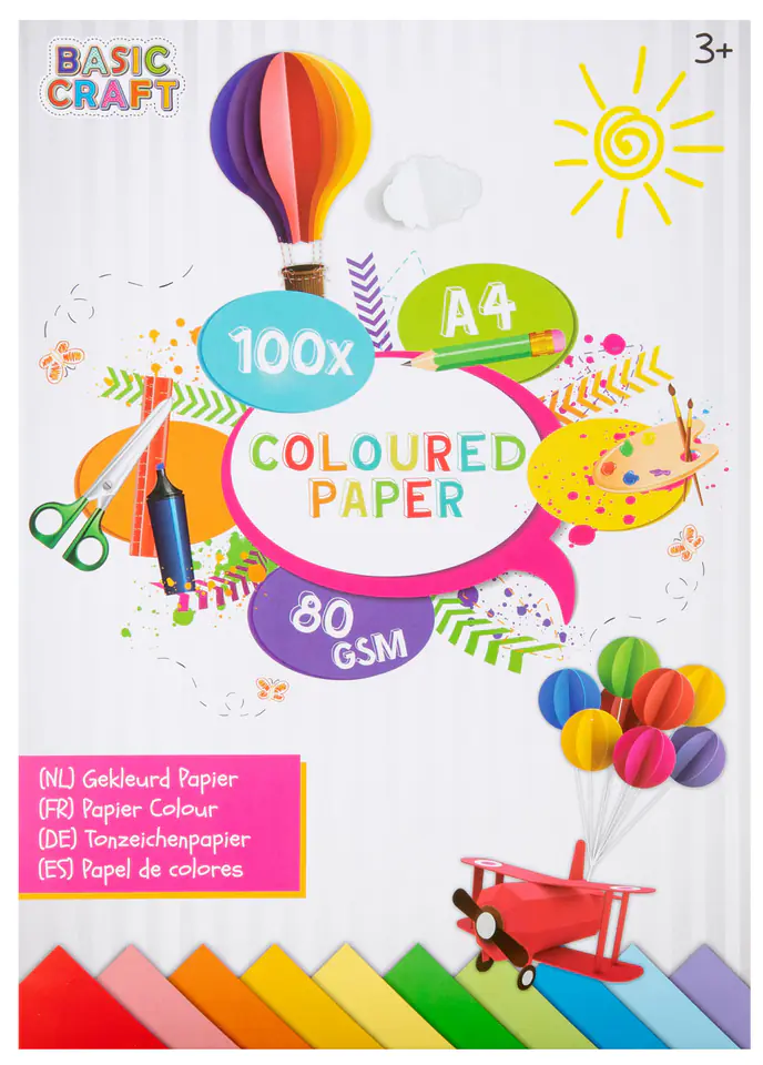 ⁨Papier kolorowy A4, 80 g/m?, 100 ark⁩ w sklepie Wasserman.eu