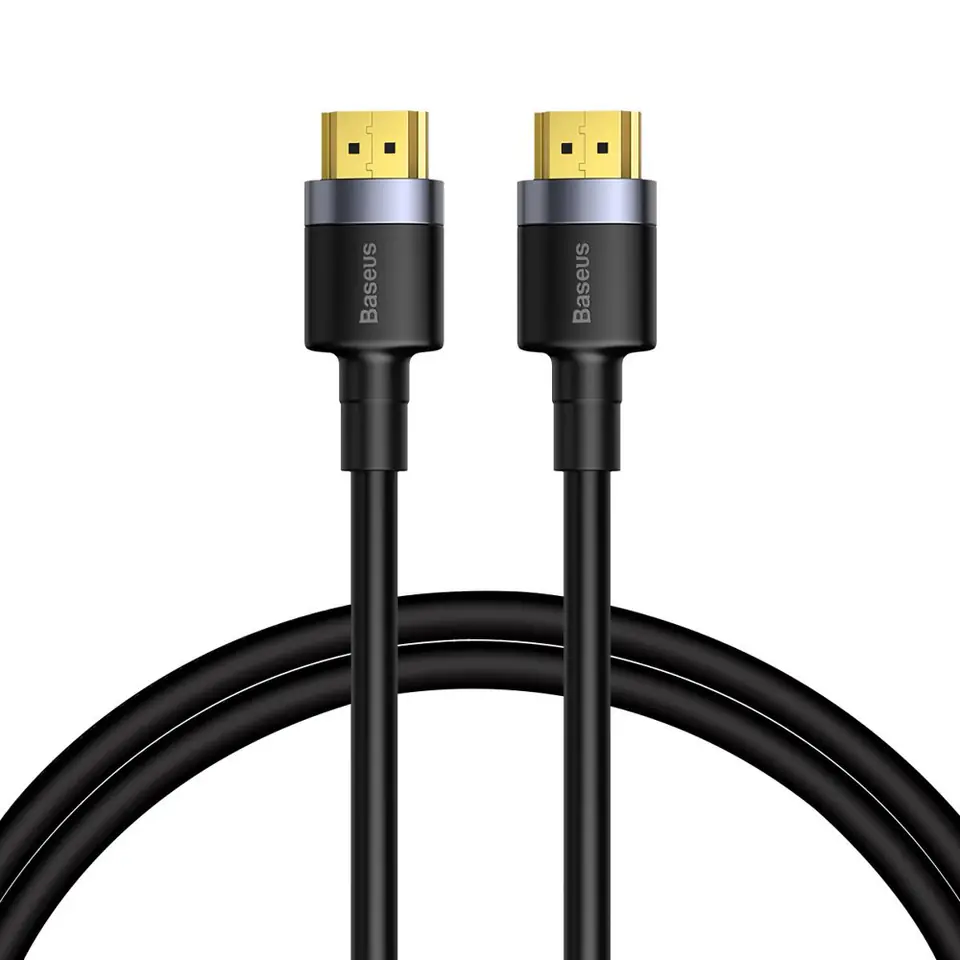 ⁨Kabel przewód HDMI 2.0 4K 60 Hz 3D 18 Gbps 2 m czarny⁩ w sklepie Wasserman.eu