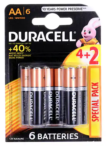 ⁨Bateria Duracell Basic K6 LR6/6szt⁩ w sklepie Wasserman.eu