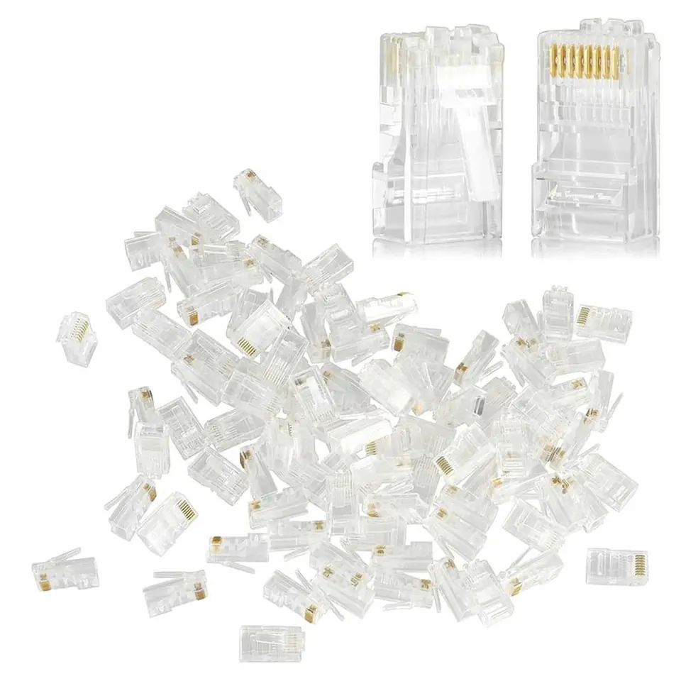 ⁨RJ1A Końcówka rj45 (100szt.)⁩ w sklepie Wasserman.eu