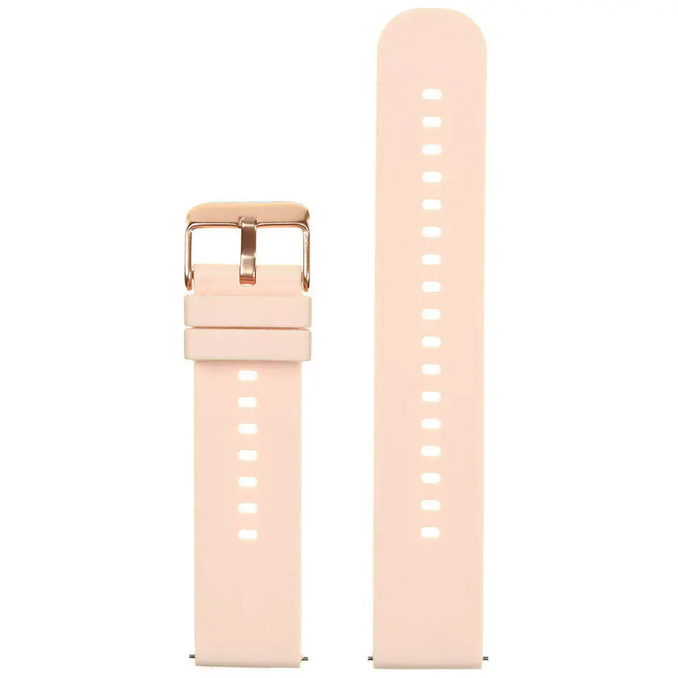 ⁨Pasek gumowy do zegarka U27 - jasny róż/rosegold - 18mm⁩ w sklepie Wasserman.eu