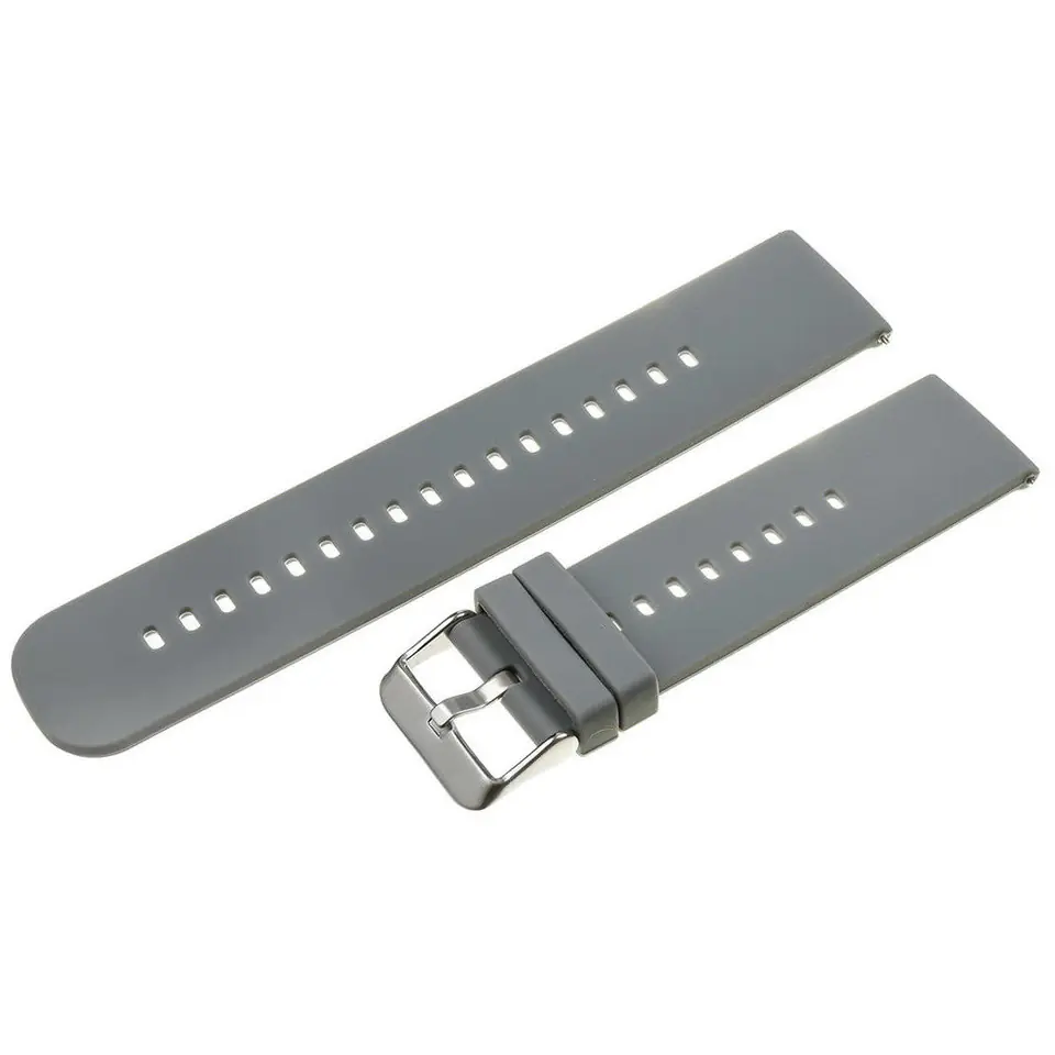 ⁨Pasek gumowy do zegarka U27 - ciemny szary/srebrny - 20mm⁩ w sklepie Wasserman.eu