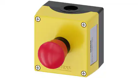 ⁨Kaseta z przyciskiem grzybkowym bezpieczeństwa przez obrót 1R żółta M20 IP69k Sirius ACT 3SU1801-0NA00-2AA2⁩ w sklepie Wasserman.eu