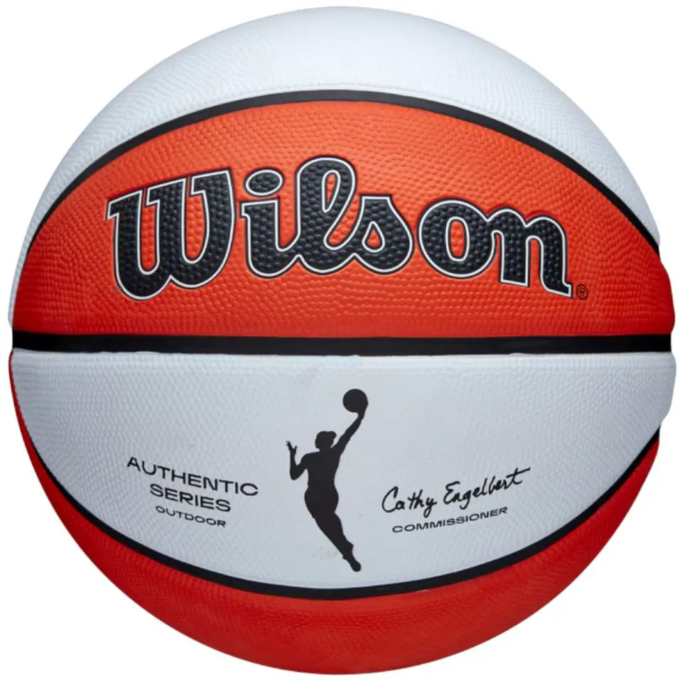 ⁨Piłka do koszykówki Wilson WNBA Authentic Series Outdoor Ball (kolor Biały. Pomarańczowy, rozmiar 6)⁩ w sklepie Wasserman.eu