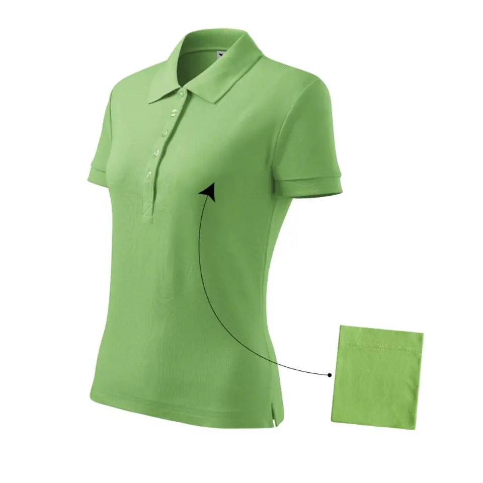 ⁨Koszulka polo Malfini Cotton W (kolor Zielony, rozmiar M)⁩ w sklepie Wasserman.eu