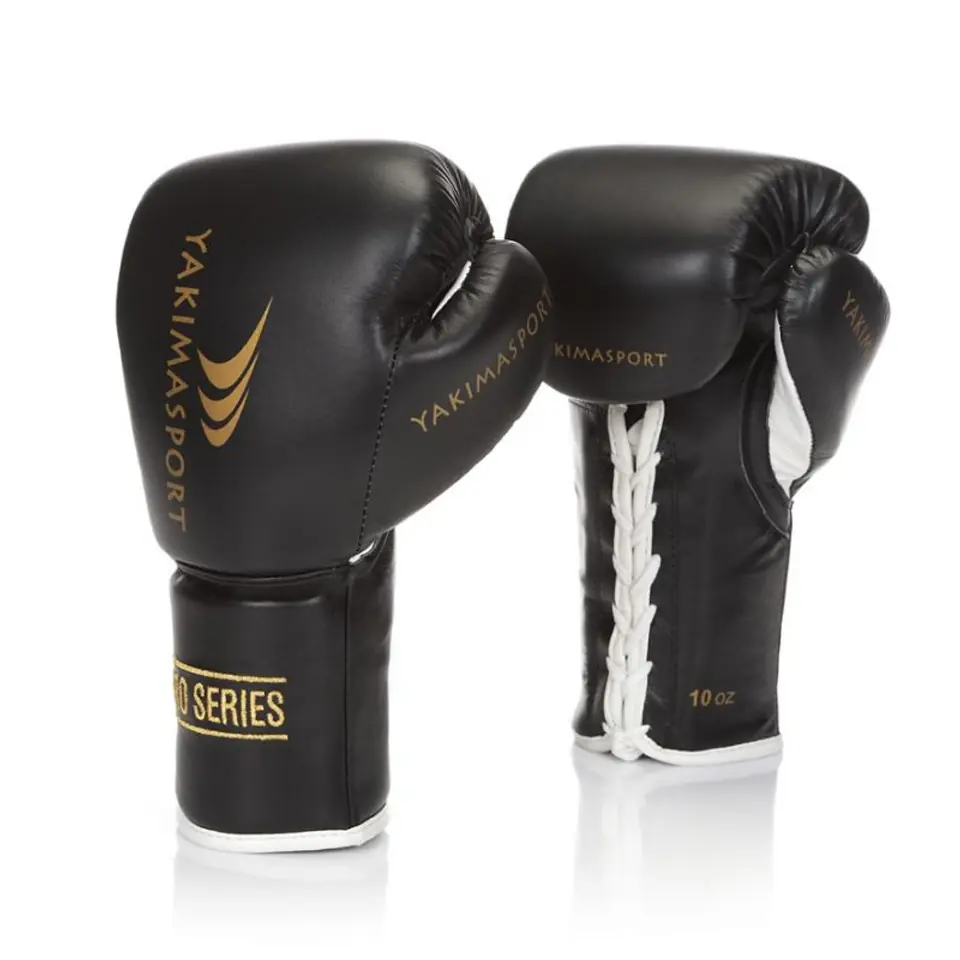 ⁨Rękawice bokserskie Yakima Tiger Black L (kolor Czarny, rozmiar 10 oz)⁩ w sklepie Wasserman.eu