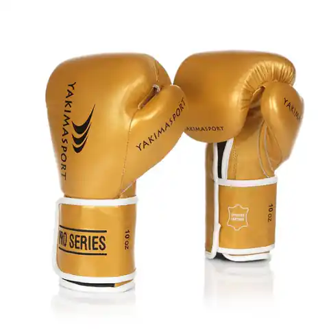 ⁨Rękawice bokserskie Yakima Tiger Gold V (kolor Złoty, rozmiar 10 oz)⁩ w sklepie Wasserman.eu