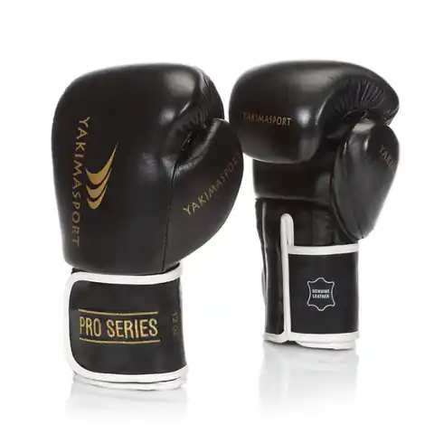 ⁨Rękawice bokserskie Yakima Tiger Black V (kolor Czarny, rozmiar 12 oz)⁩ w sklepie Wasserman.eu