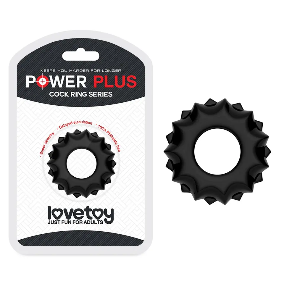 ⁨Lovetoy Power Plus penis ring black mid. 1.7cm⁩ at Wasserman.eu