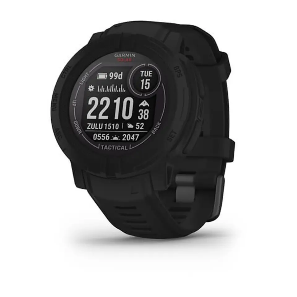 ⁨Garmin Instinct 2 Solar Tactical Edition 2.29 cm (0.9") MIP 45 mm Digital 176 x 176 pixels Black GPS (satellite)⁩ at Wasserman.eu