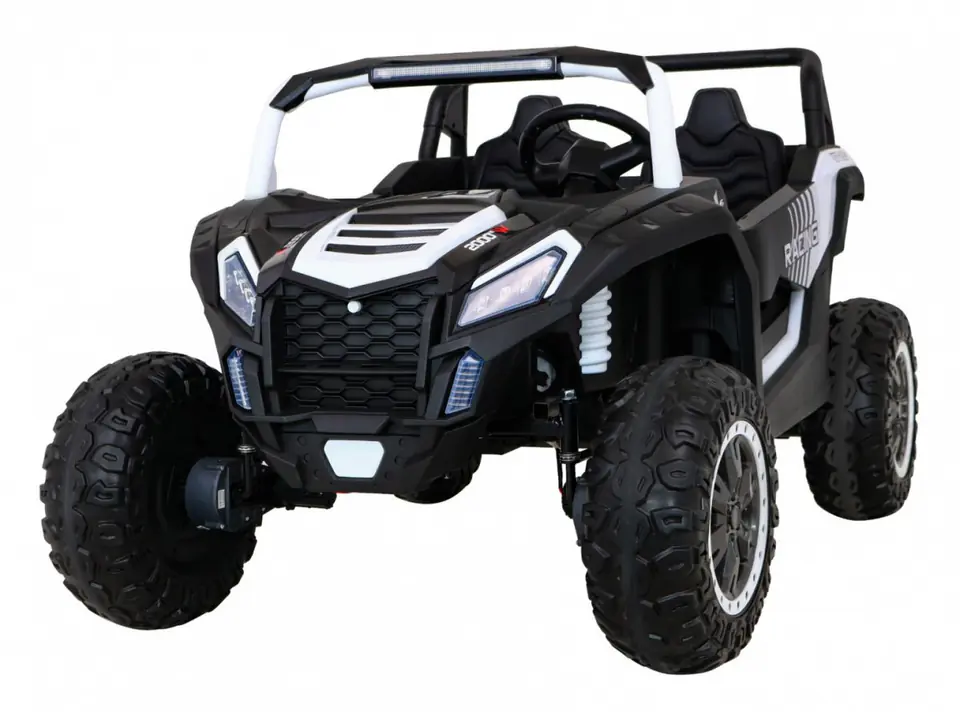 ⁨Buggy ATV Racing dla 2 dzieci Biały + Napęd 4x4 + Pilot + Wolny Start + MP3 LED⁩ w sklepie Wasserman.eu