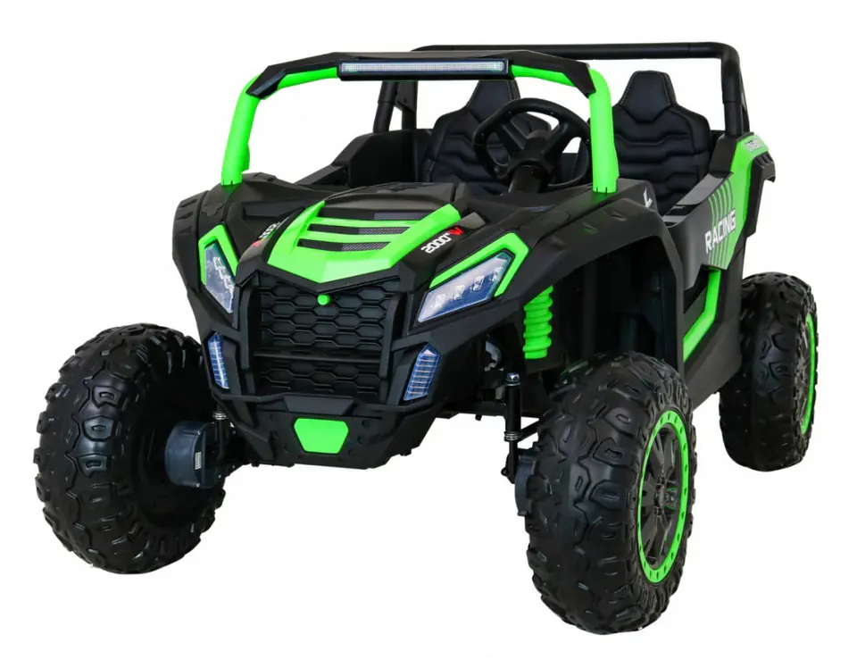 ⁨Buggy ATV Racing dla 2 dzieci Zielony + Napęd 4x4 + Pilot + Wolny Start + MP3 LED⁩ w sklepie Wasserman.eu