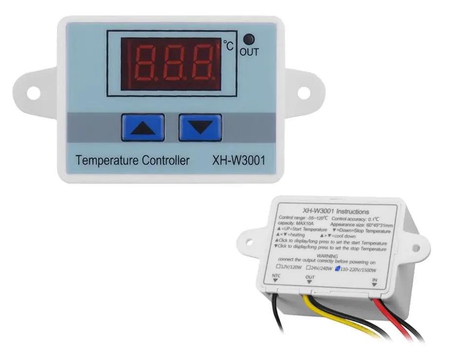 ⁨1 szt. PS Termostat 230V XH-W3001⁩ w sklepie Wasserman.eu