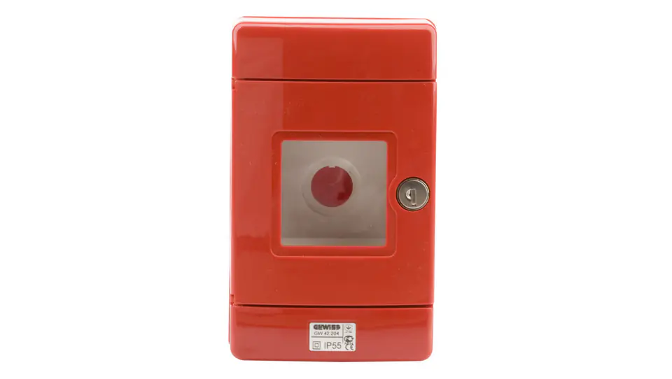 ⁨Cabinet for fire switch dia22mm surface red 42 RV GW42204⁩ at Wasserman.eu