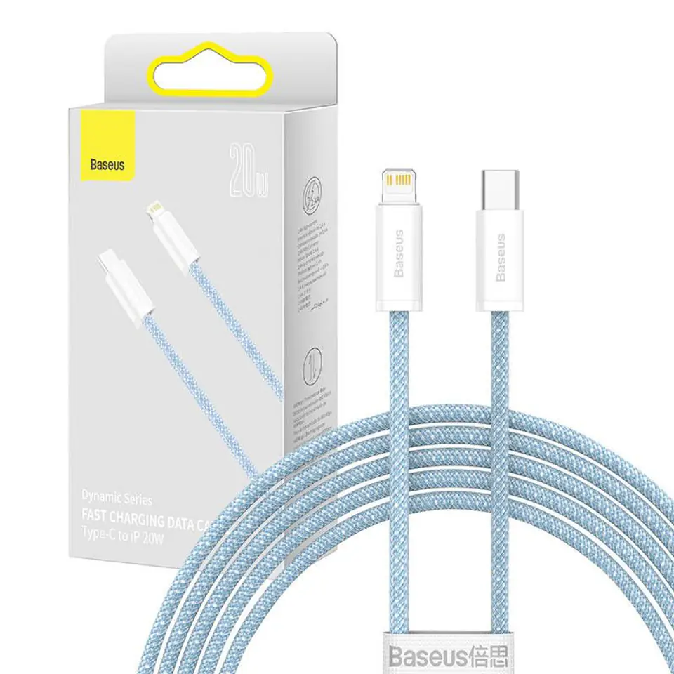 ⁨USB-C to Lightning Baseus Dynamic Series Cable, 20W, 2m (blue)⁩ at Wasserman.eu