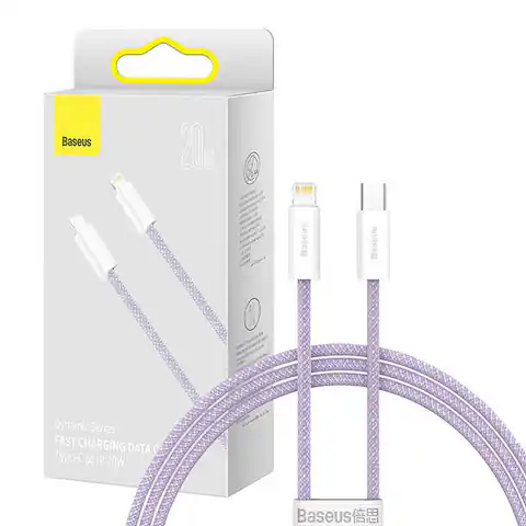 ⁨Kabel USB-C do Lightning Baseus Dynamic Series, 20W, 1m (fioletowy)⁩ w sklepie Wasserman.eu